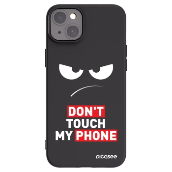 Picasee fekete szilikon tok az alábbi mobiltelefonokra Apple iPhone 15 Plus - Angry Eyes - Transparent