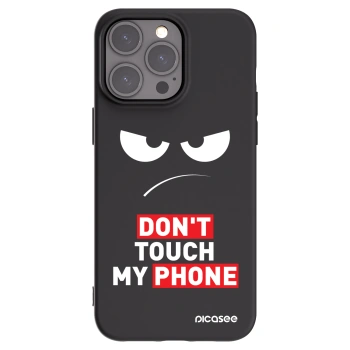 Picasee fekete szilikon tok az alábbi mobiltelefonokra Apple iPhone 15 Pro Max - Angry Eyes - Transparent