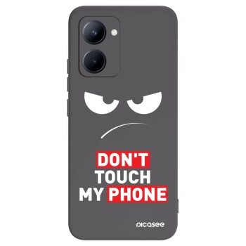 Picasee fekete szilikon tok az alábbi mobiltelefonokra Realme C33 (2023) - Angry Eyes - Transparent