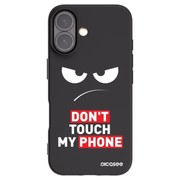 Picasee fekete szilikon tok az alábbi mobiltelefonokra Apple iPhone 16 - Angry Eyes - Transparent