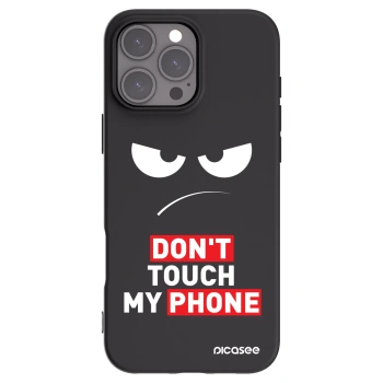 Picasee fekete szilikon tok az alábbi mobiltelefonokra Apple iPhone 16 Pro Max - Angry Eyes - Transparent