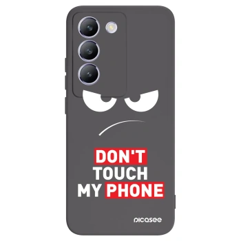 Picasee fekete szilikon tok az alábbi mobiltelefonokra Vivo V40 SE 5G - Angry Eyes - Transparent