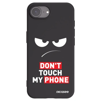 Picasee fekete szilikon tok az alábbi mobiltelefonokra Apple iPhone 16e - Angry Eyes - Transparent