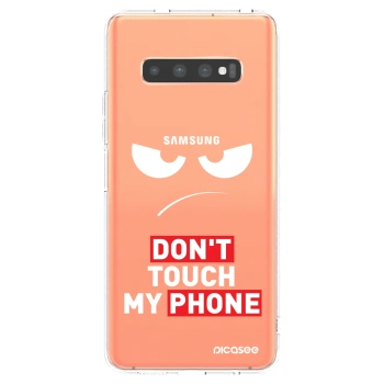 Picasee átlátszó szilikon tok az alábbi mobiltelefonokra Samsung Galaxy S10 Plus G975 - Angry Eyes - Transparent