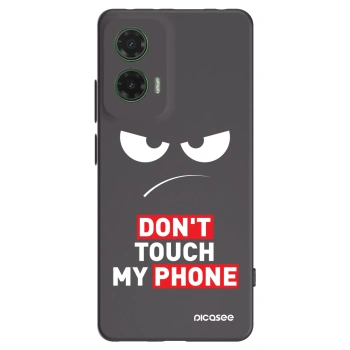 Picasee fekete szilikon tok az alábbi mobiltelefonokra Motorola Moto G35 5G - Angry Eyes - Transparent