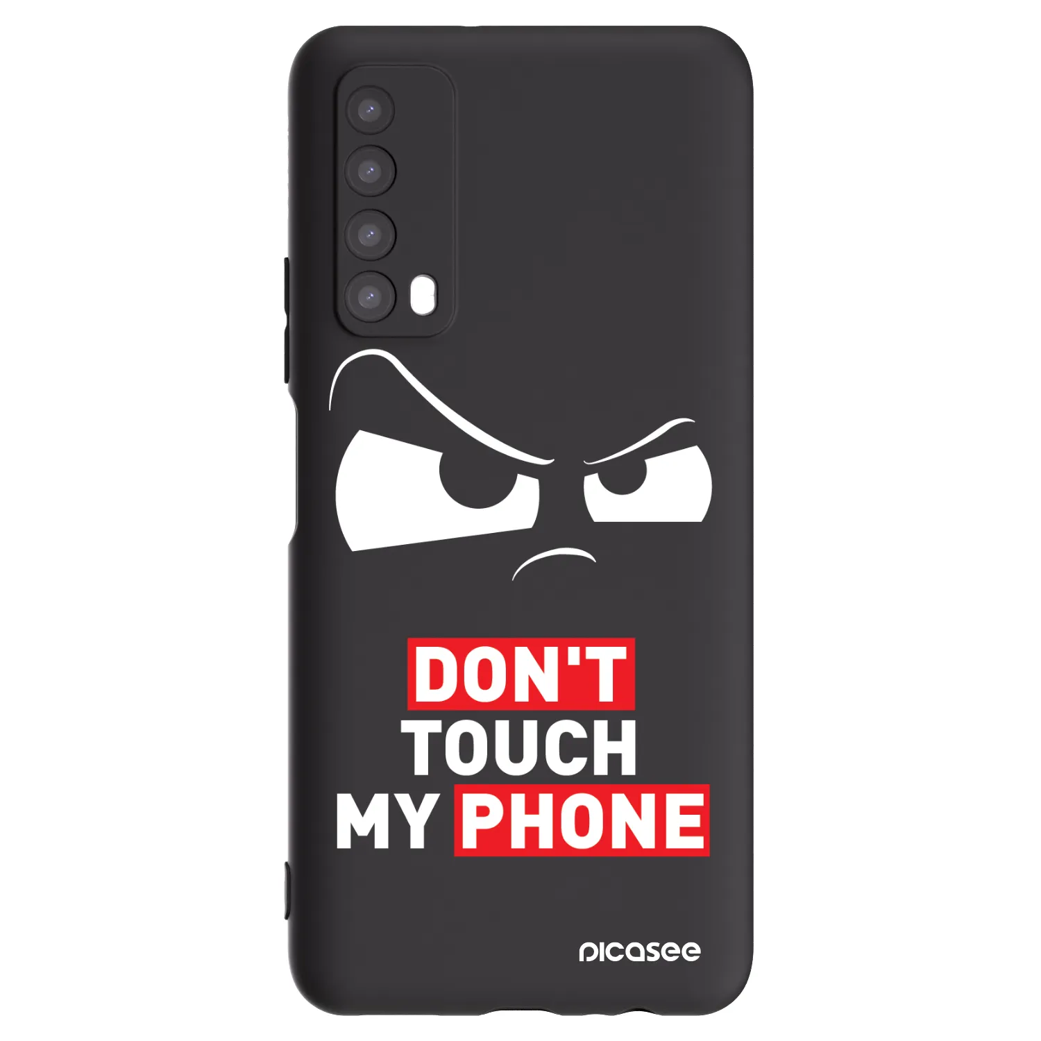 Picasee fekete szilikon tok az alábbi mobiltelefonokra Huawei P Smart 2021 - Cloudy Eye - Transparent