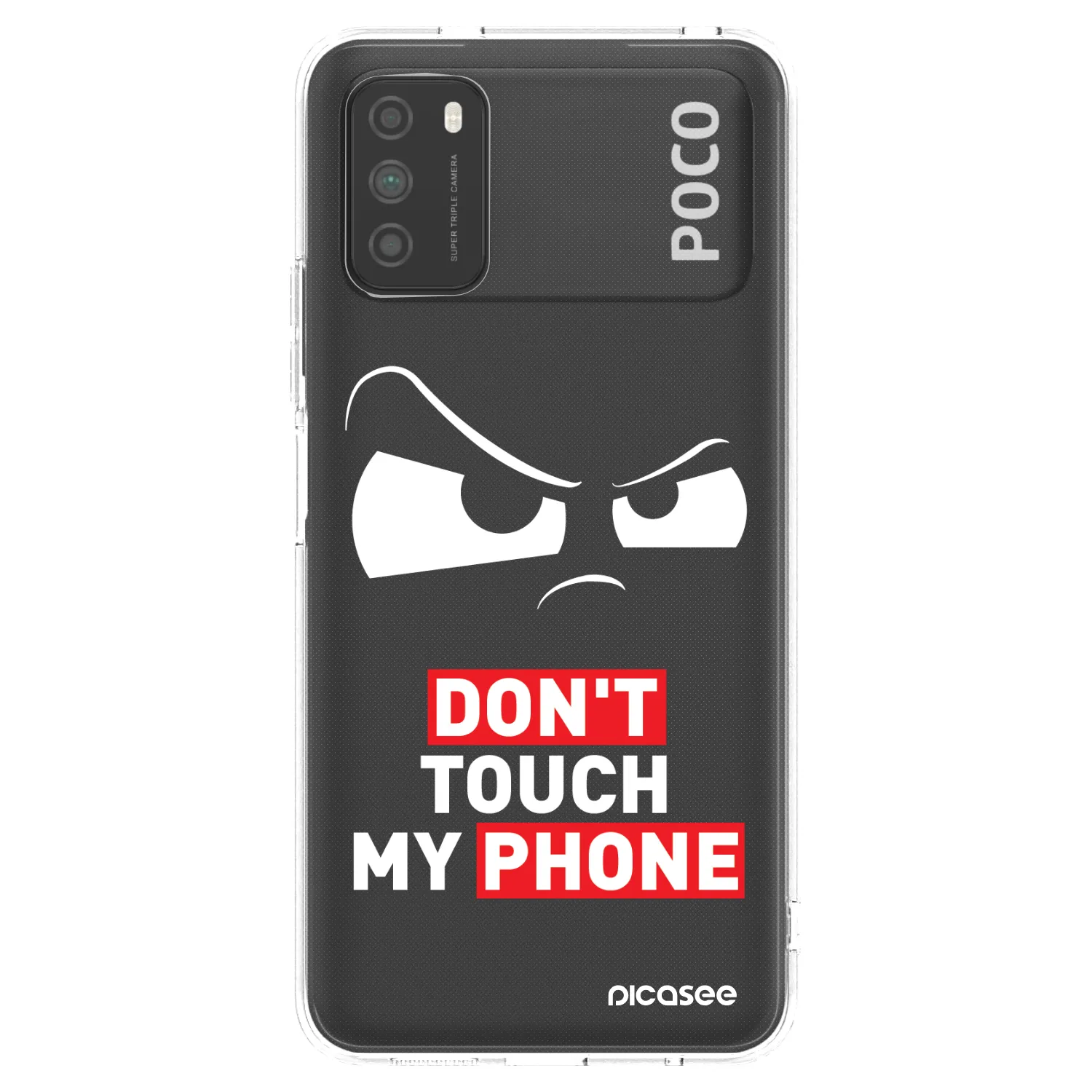 Picasee átlátszó szilikon tok az alábbi mobiltelefonokra Xiaomi Poco M3 - Cloudy Eye - Transparent