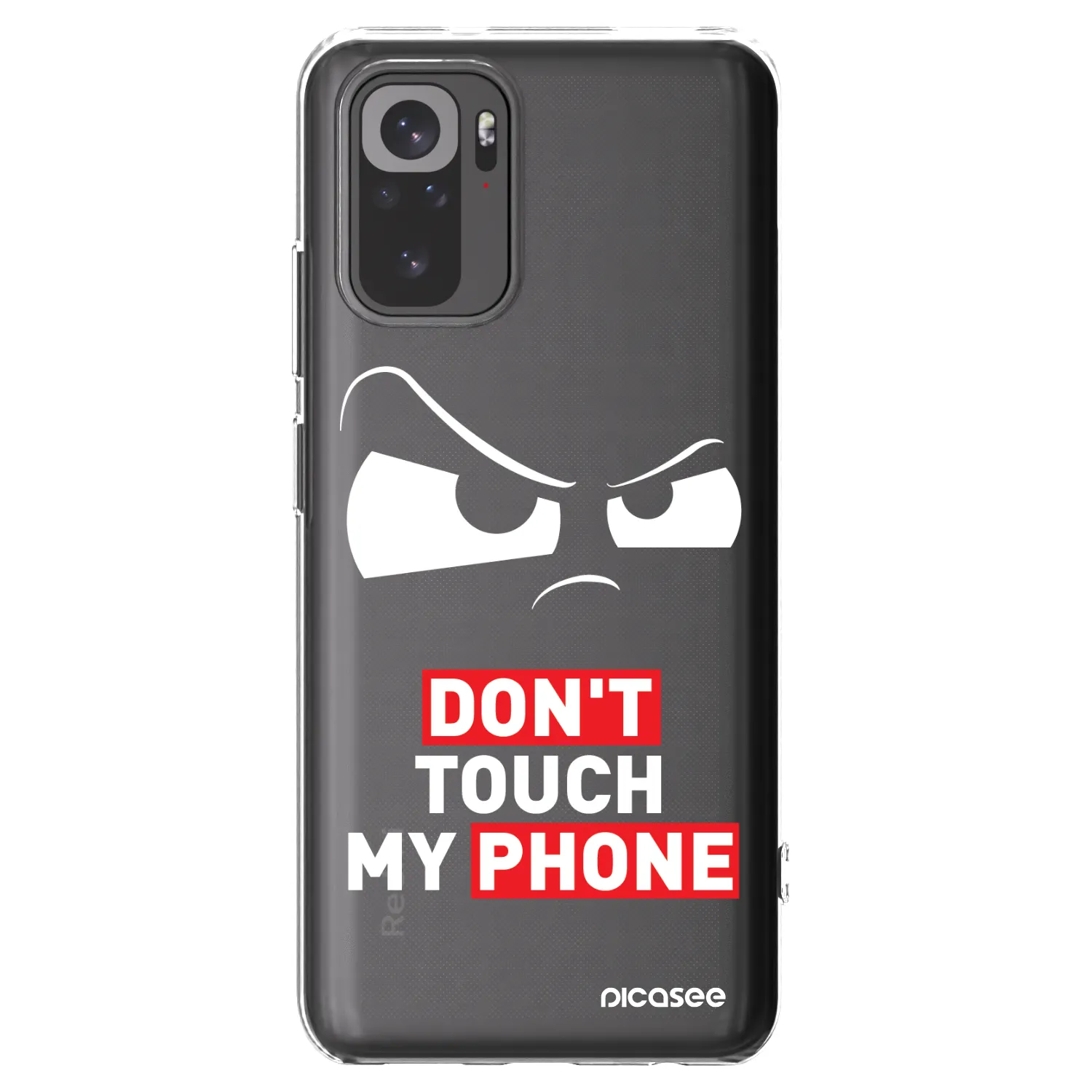 Picasee átlátszó szilikon tok az alábbi mobiltelefonokra Xiaomi Redmi Note 10 - Cloudy Eye - Transparent