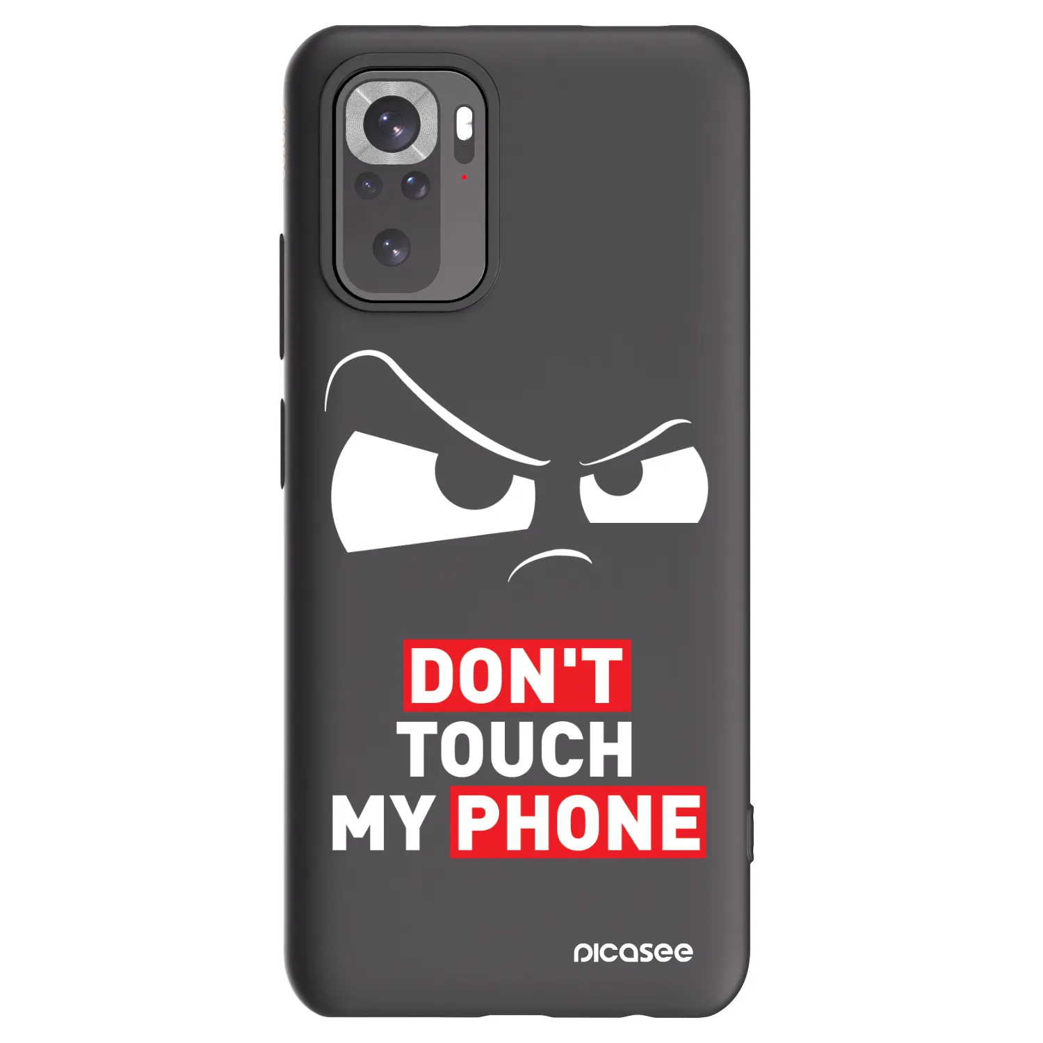 Picasee fekete szilikon tok az alábbi mobiltelefonokra Xiaomi Redmi Note 10 - Cloudy Eye - Transparent