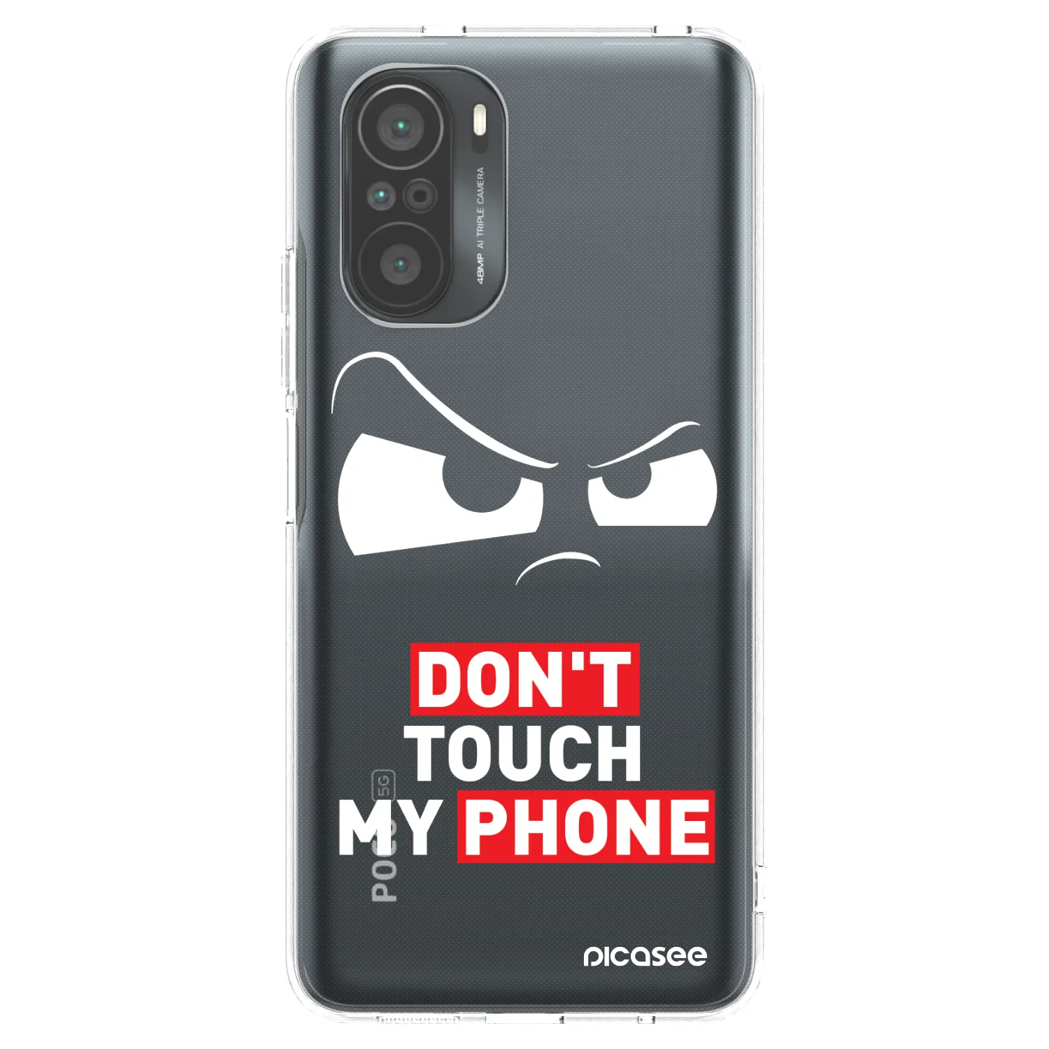 Picasee átlátszó szilikon tok az alábbi mobiltelefonokra Xiaomi Poco F3 - Cloudy Eye - Transparent