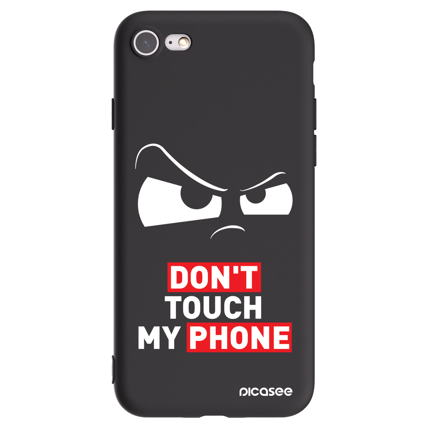 Picasee fekete szilikon tok az alábbi mobiltelefonokra Apple iPhone SE 2022 - Cloudy Eye - Transparent