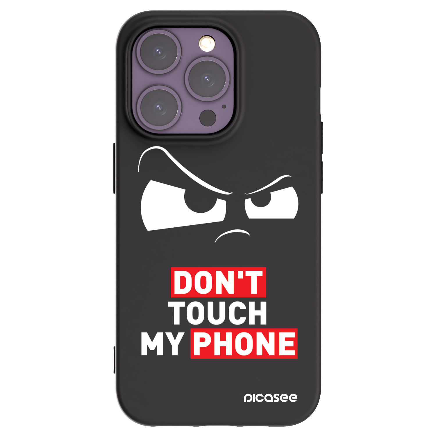 Picasee fekete szilikon tok az alábbi mobiltelefonokra Apple iPhone 14 Pro - Cloudy Eye - Transparent