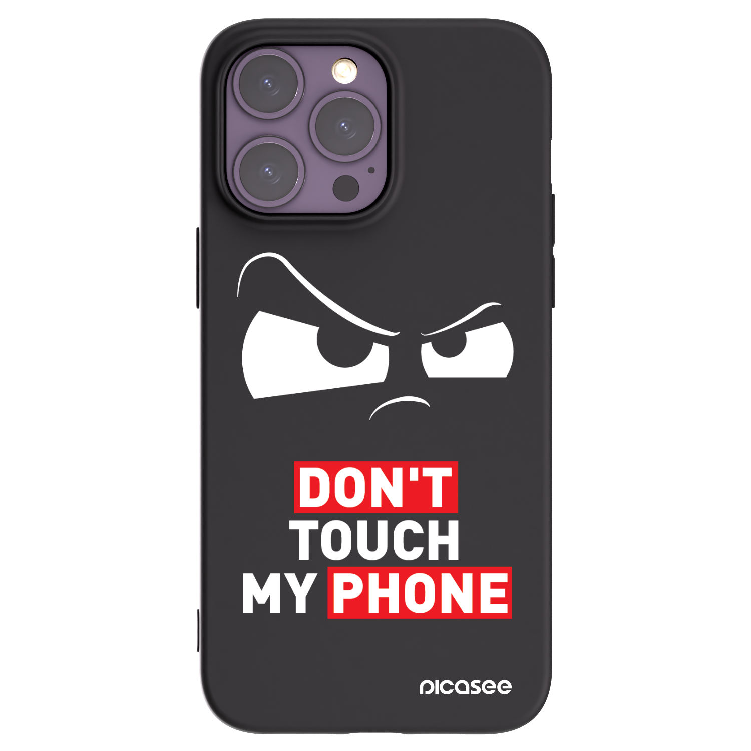 Picasee fekete szilikon tok az alábbi mobiltelefonokra Apple iPhone 14 Pro Max - Cloudy Eye - Transparent