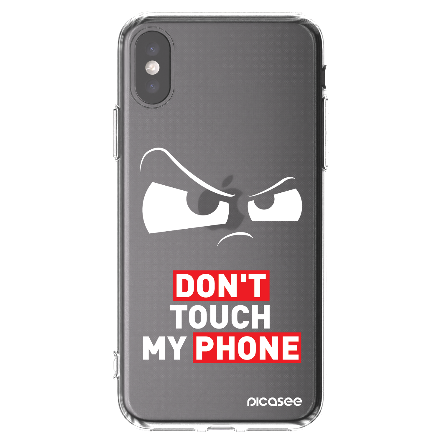 Picasee átlátszó szilikon tok az alábbi mobiltelefonokra Apple iPhone X/XS - Cloudy Eye - Transparent