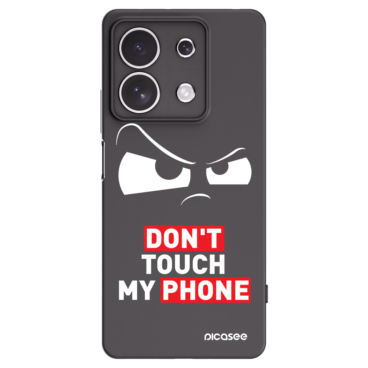 Picasee fekete szilikon tok az alábbi mobiltelefonokra Xiaomi Redmi Note 13 4G - Cloudy Eye - Transparent