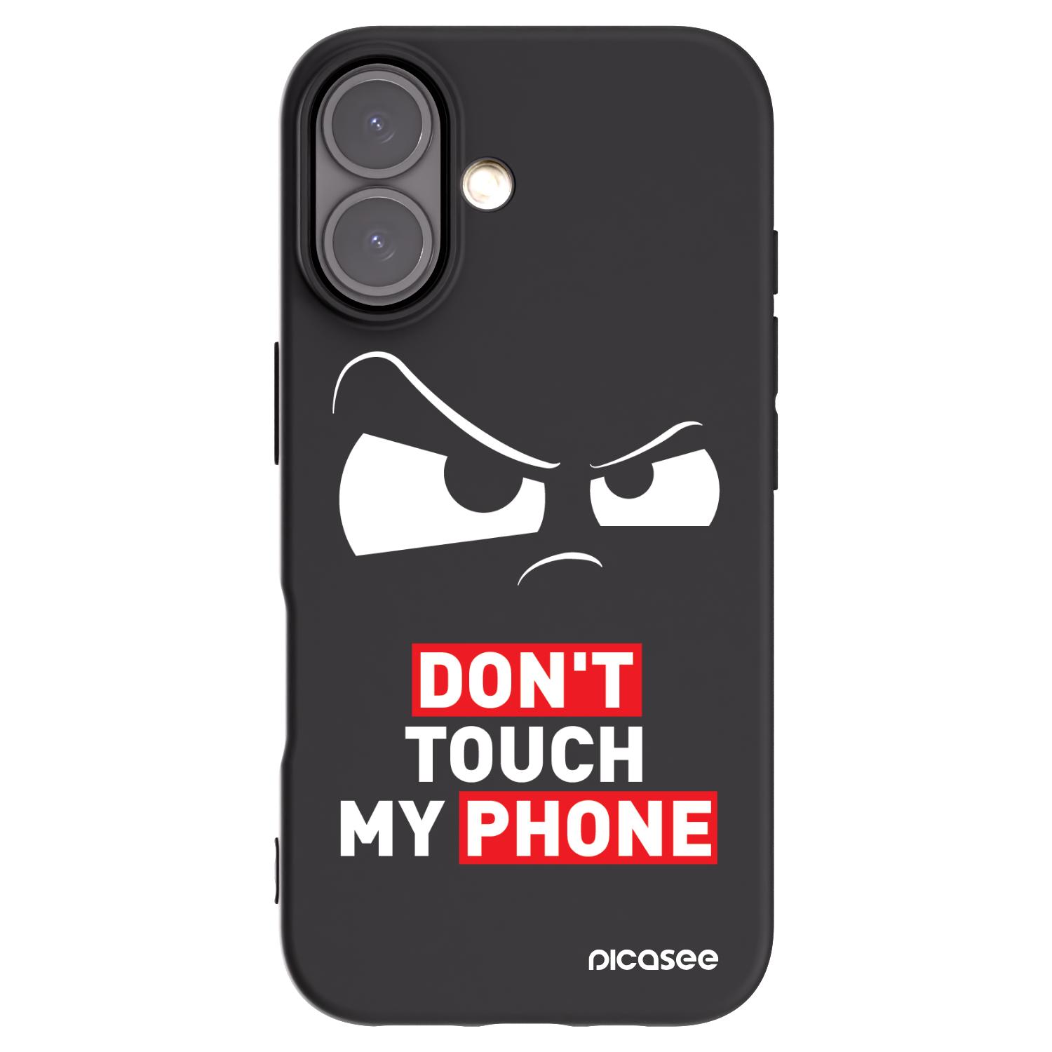 Picasee fekete szilikon tok az alábbi mobiltelefonokra Apple iPhone 16 - Cloudy Eye - Transparent