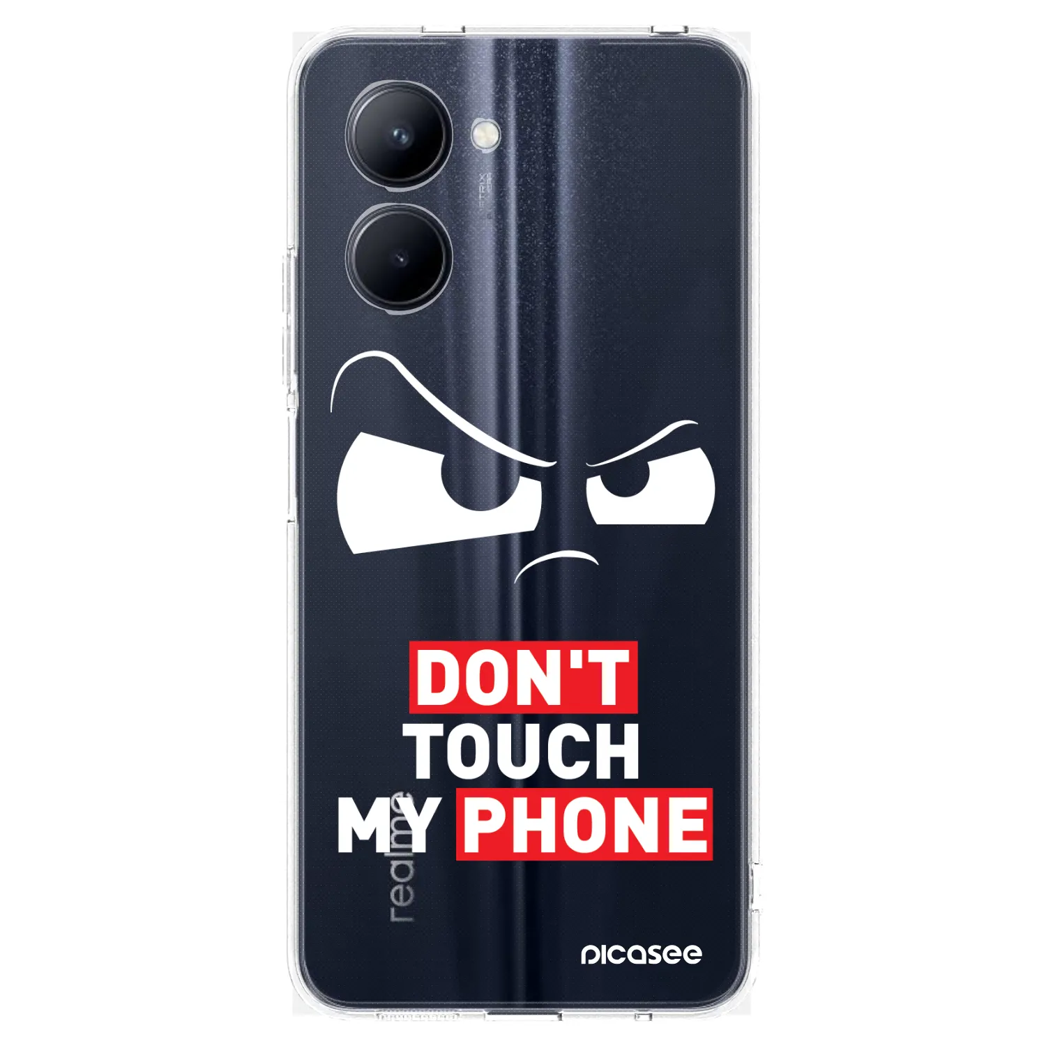 Picasee átlátszó szilikon tok az alábbi mobiltelefonokra Realme C33 (2023) - Cloudy Eye - Transparent