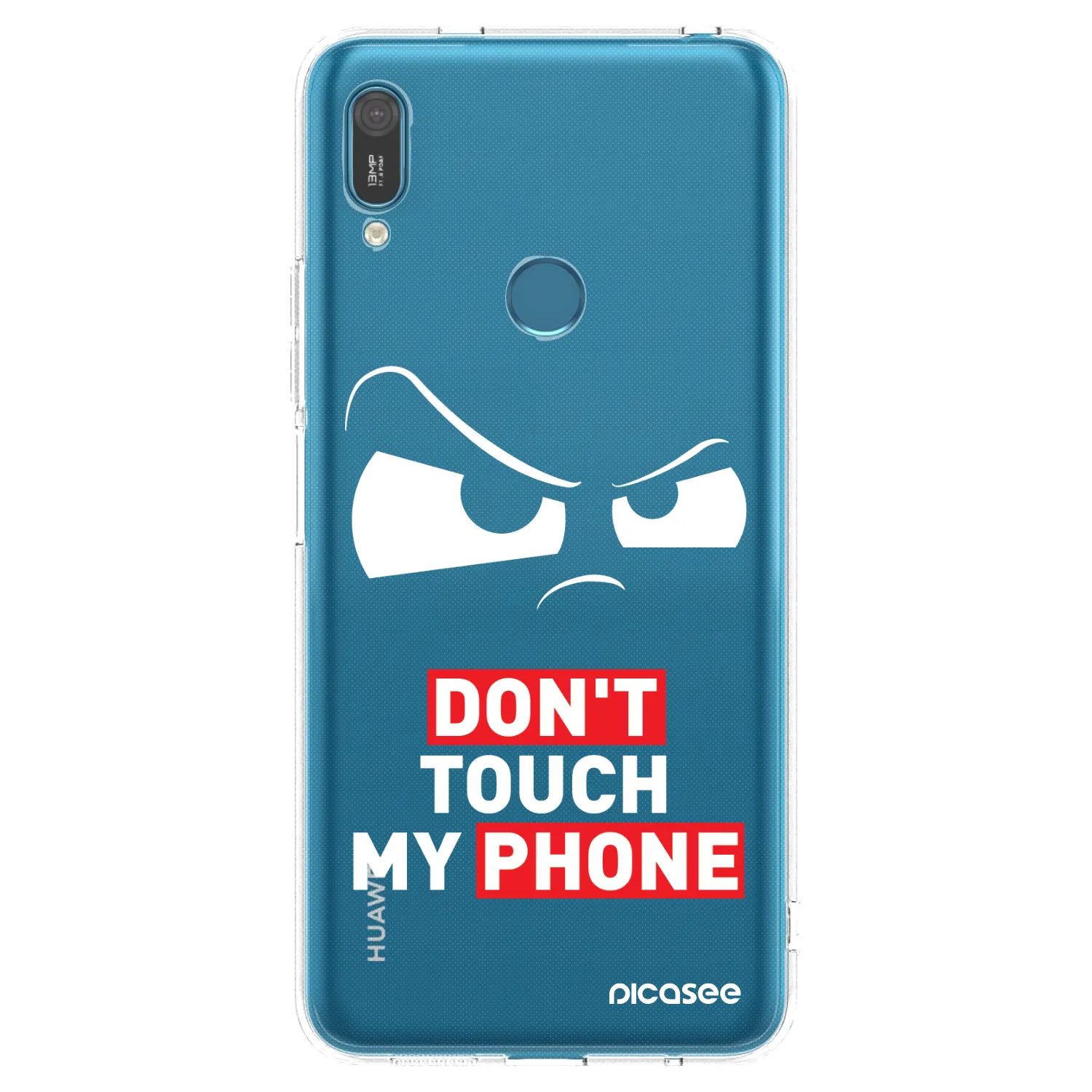 Picasee átlátszó szilikon tok az alábbi mobiltelefonokra Huawei Y7 2019 - Cloudy Eye - Transparent