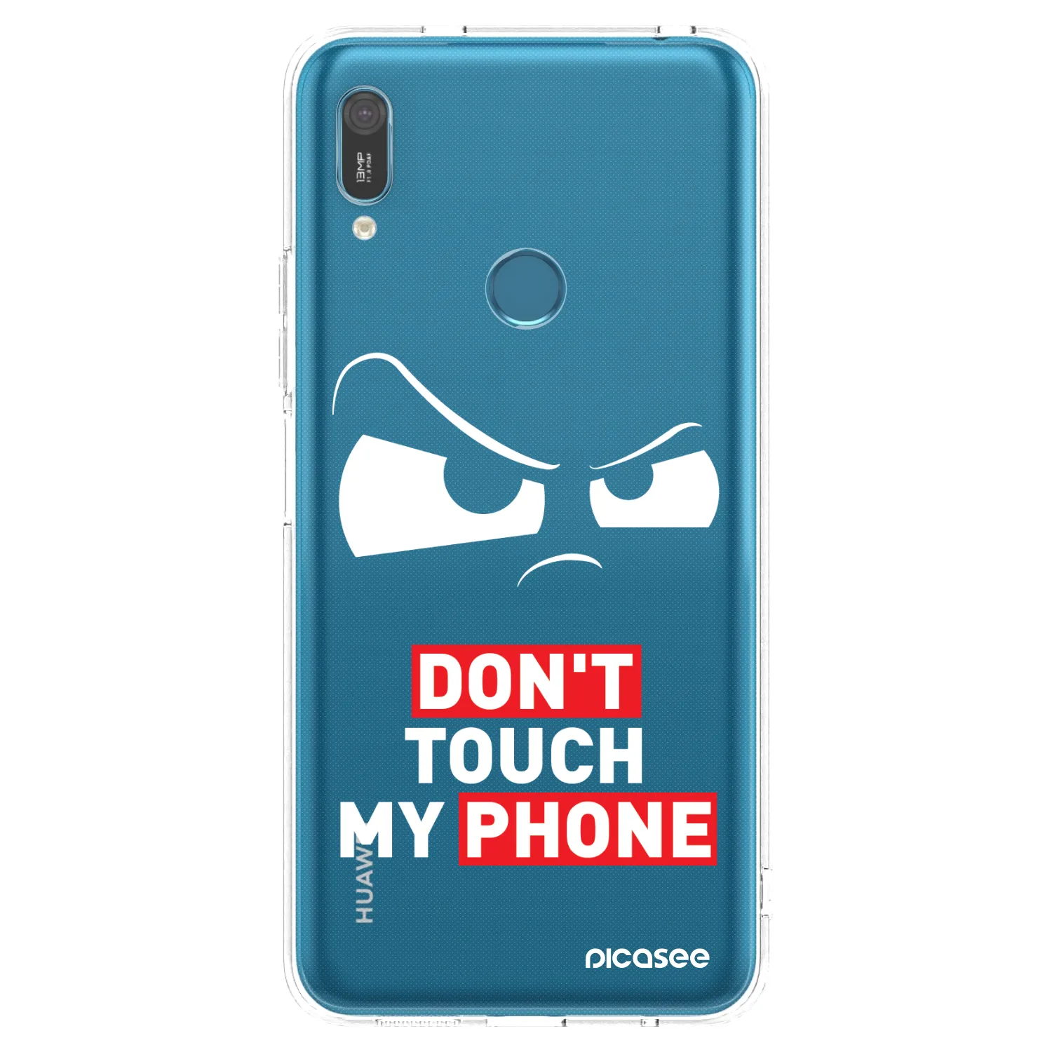 Picasee átlátszó szilikon tok az alábbi mobiltelefonokra Huawei Y6 2019 - Cloudy Eye - Transparent