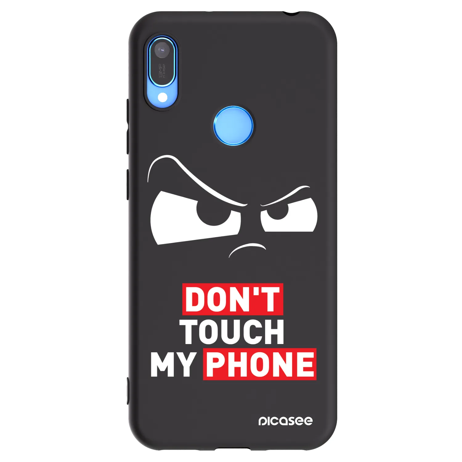 Picasee fekete szilikon tok az alábbi mobiltelefonokra Huawei Y6 2019 - Cloudy Eye - Transparent