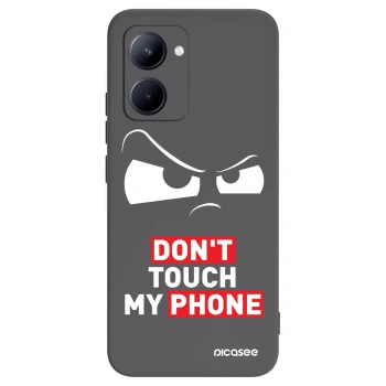 Picasee fekete szilikon tok az alábbi mobiltelefonokra Realme C33 (2023) - Cloudy Eye - Transparent