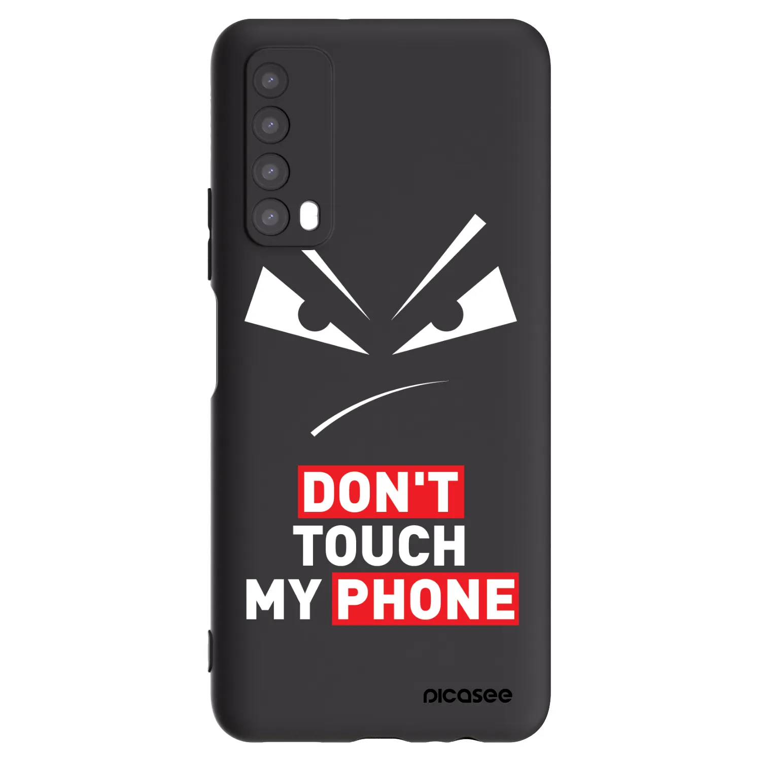 Picasee fekete szilikon tok az alábbi mobiltelefonokra Huawei P Smart 2021 - Evil Eye - Transparent