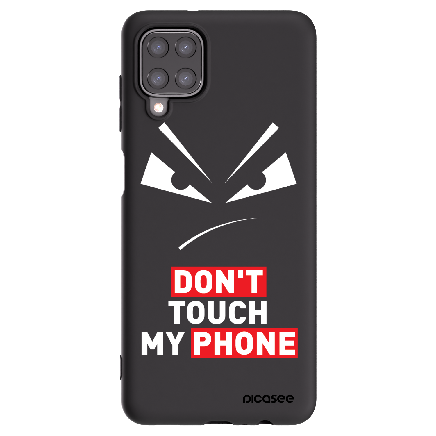 Picasee fekete szilikon tok az alábbi mobiltelefonokra Samsung Galaxy A12 A125F - Evil Eye - Transparent