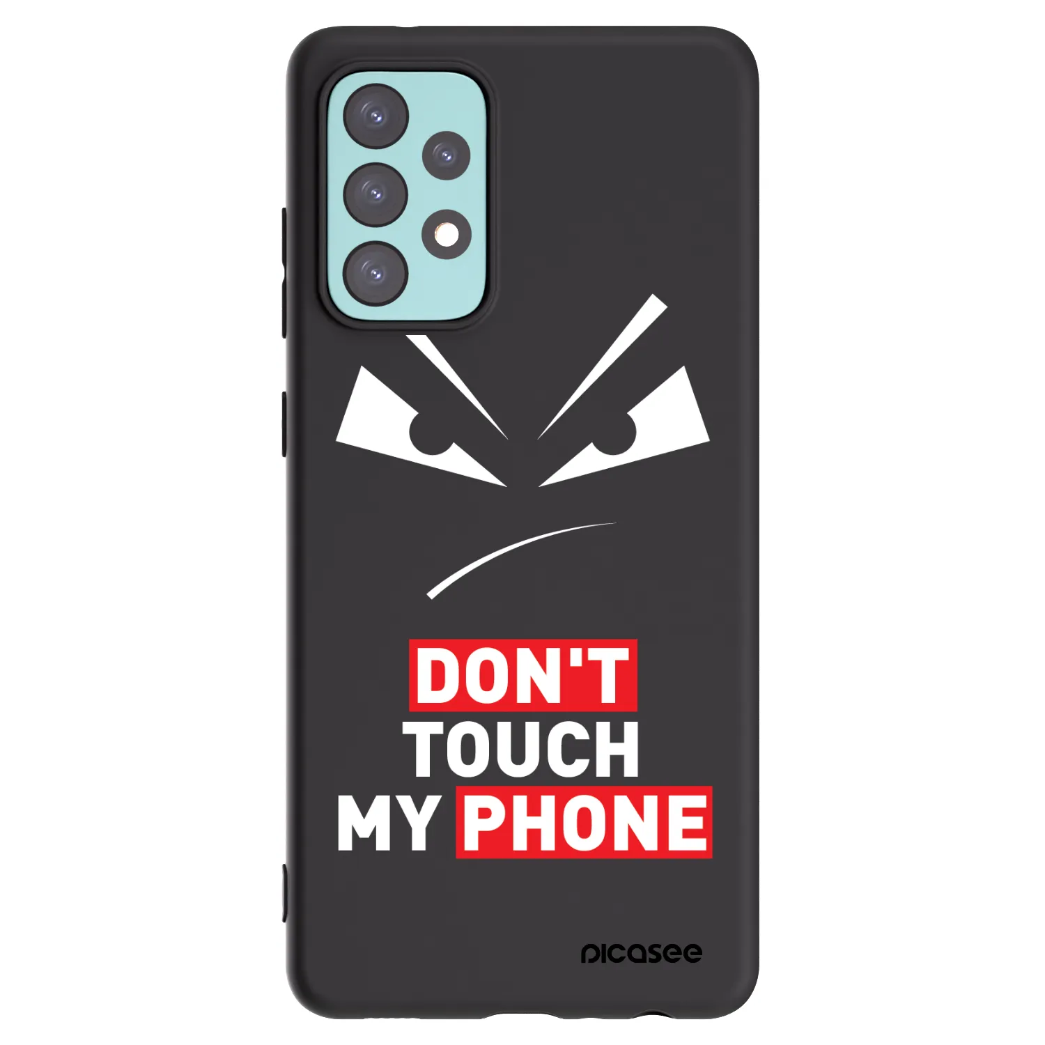 Picasee fekete szilikon tok az alábbi mobiltelefonokra Samsung Galaxy A72 A725F - Evil Eye - Transparent
