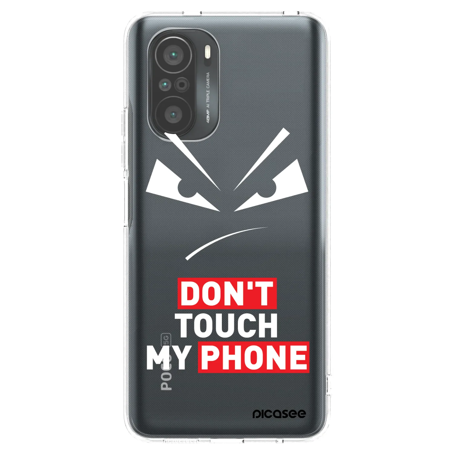 Picasee átlátszó szilikon tok az alábbi mobiltelefonokra Xiaomi Poco F3 - Evil Eye - Transparent