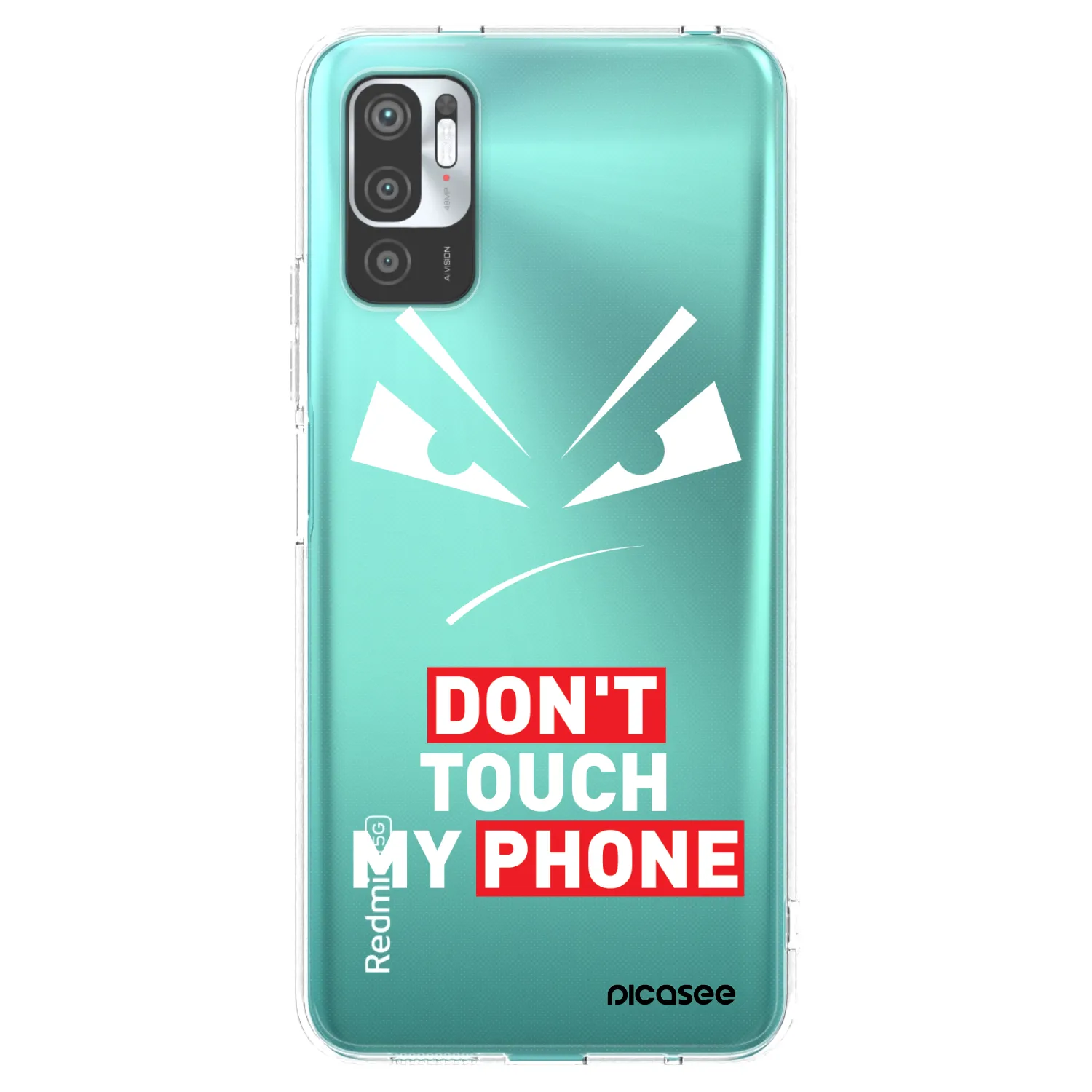 Picasee átlátszó szilikon tok az alábbi mobiltelefonokra Xiaomi Redmi Note 10 5G - Evil Eye - Transparent