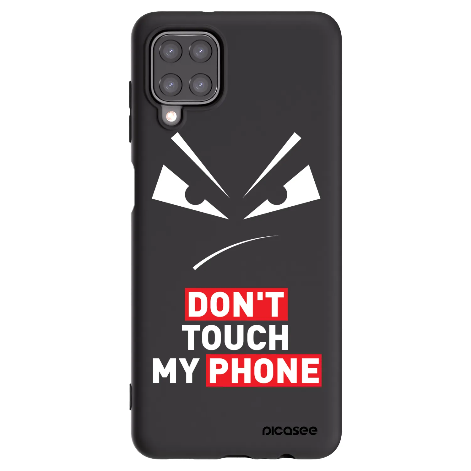Picasee fekete szilikon tok az alábbi mobiltelefonokra Samsung Galaxy M12 M127F - Evil Eye - Transparent