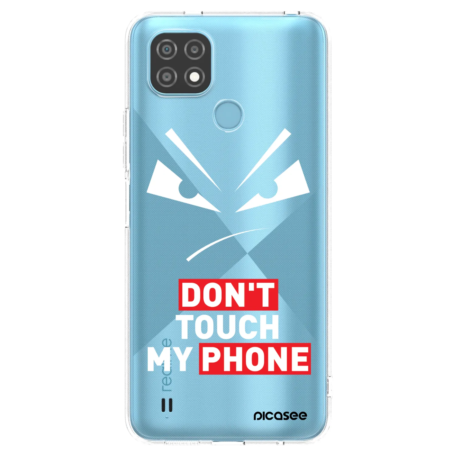 Picasee átlátszó szilikon tok az alábbi mobiltelefonokra Realme C21 - Evil Eye - Transparent
