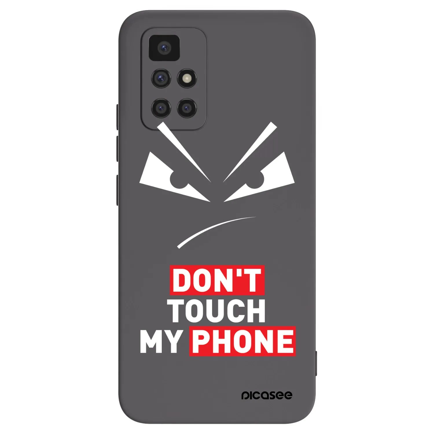 Picasee fekete szilikon tok az alábbi mobiltelefonokra Xiaomi Redmi 10 - Evil Eye - Transparent