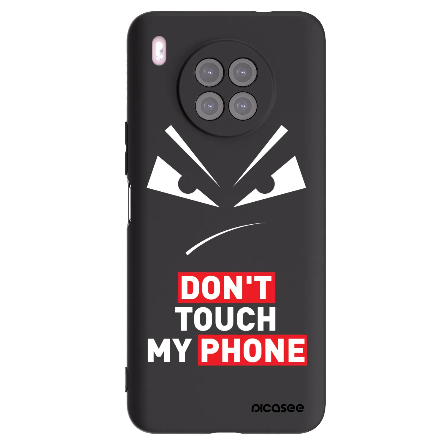 Picasee fekete szilikon tok az alábbi mobiltelefonokra Huawei Nova 8i - Evil Eye - Transparent