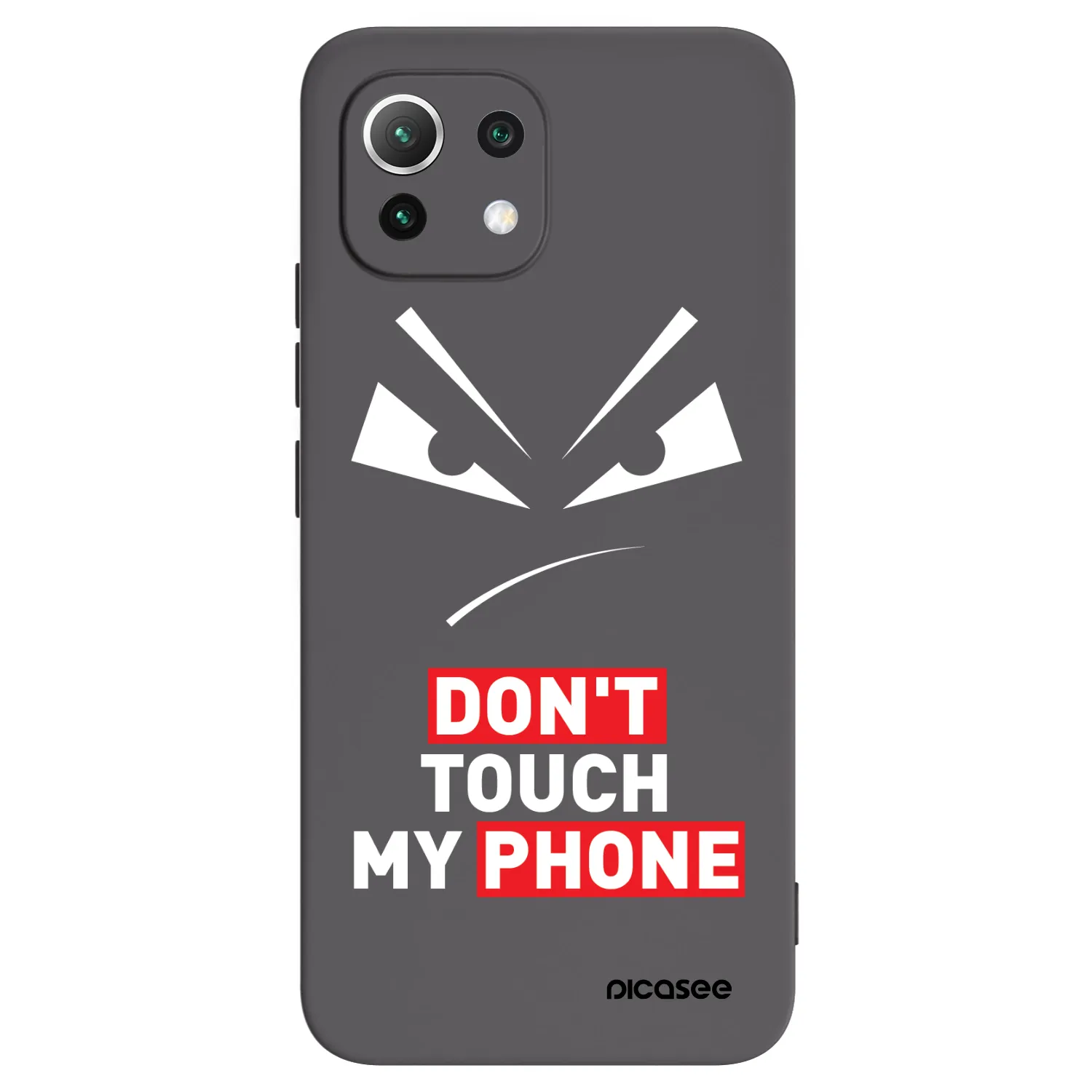 Picasee fekete szilikon tok az alábbi mobiltelefonokra Xiaomi 11 Lite 5G NE - Evil Eye - Transparent