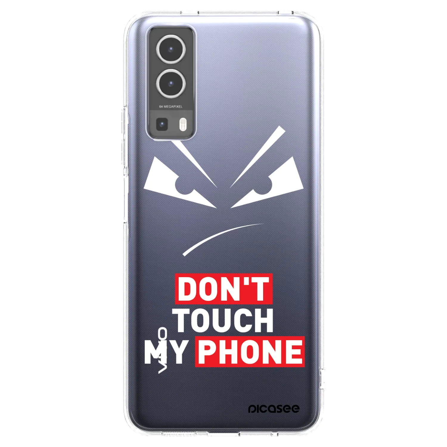 Picasee átlátszó szilikon tok az alábbi mobiltelefonokra Vivo Y72 5G - Evil Eye - Transparent