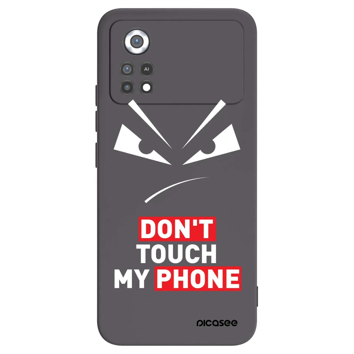 Picasee fekete szilikon tok az alábbi mobiltelefonokra Xiaomi Poco X4 Pro 5G - Evil Eye - Transparent