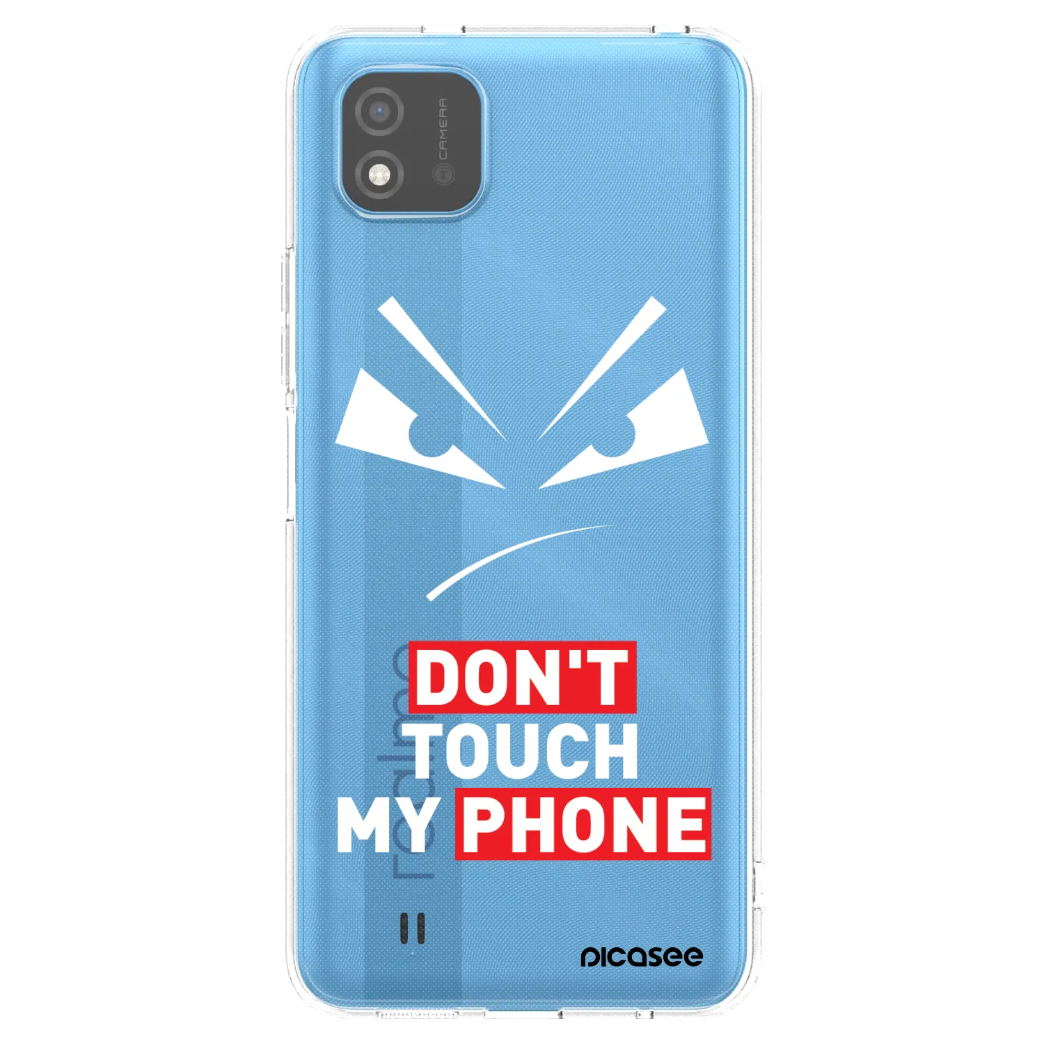 Picasee átlátszó szilikon tok az alábbi mobiltelefonokra Realme C11 (2021) - Evil Eye - Transparent