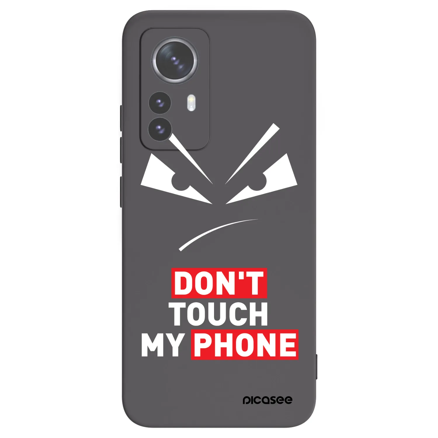 Picasee fekete szilikon tok az alábbi mobiltelefonokra Xiaomi 12 Pro - Evil Eye - Transparent