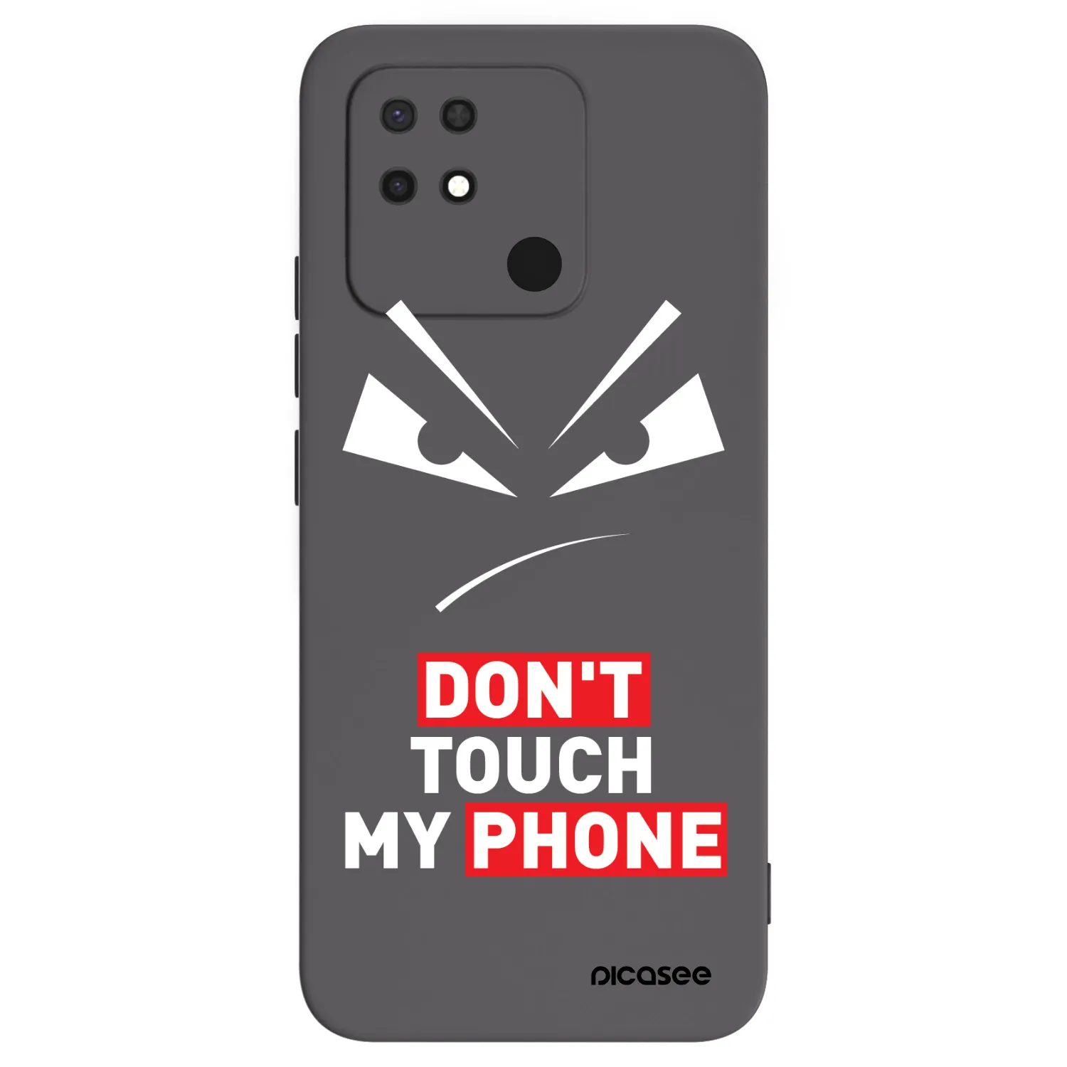 Picasee fekete szilikon tok az alábbi mobiltelefonokra Xiaomi Redmi 10C - Evil Eye - Transparent