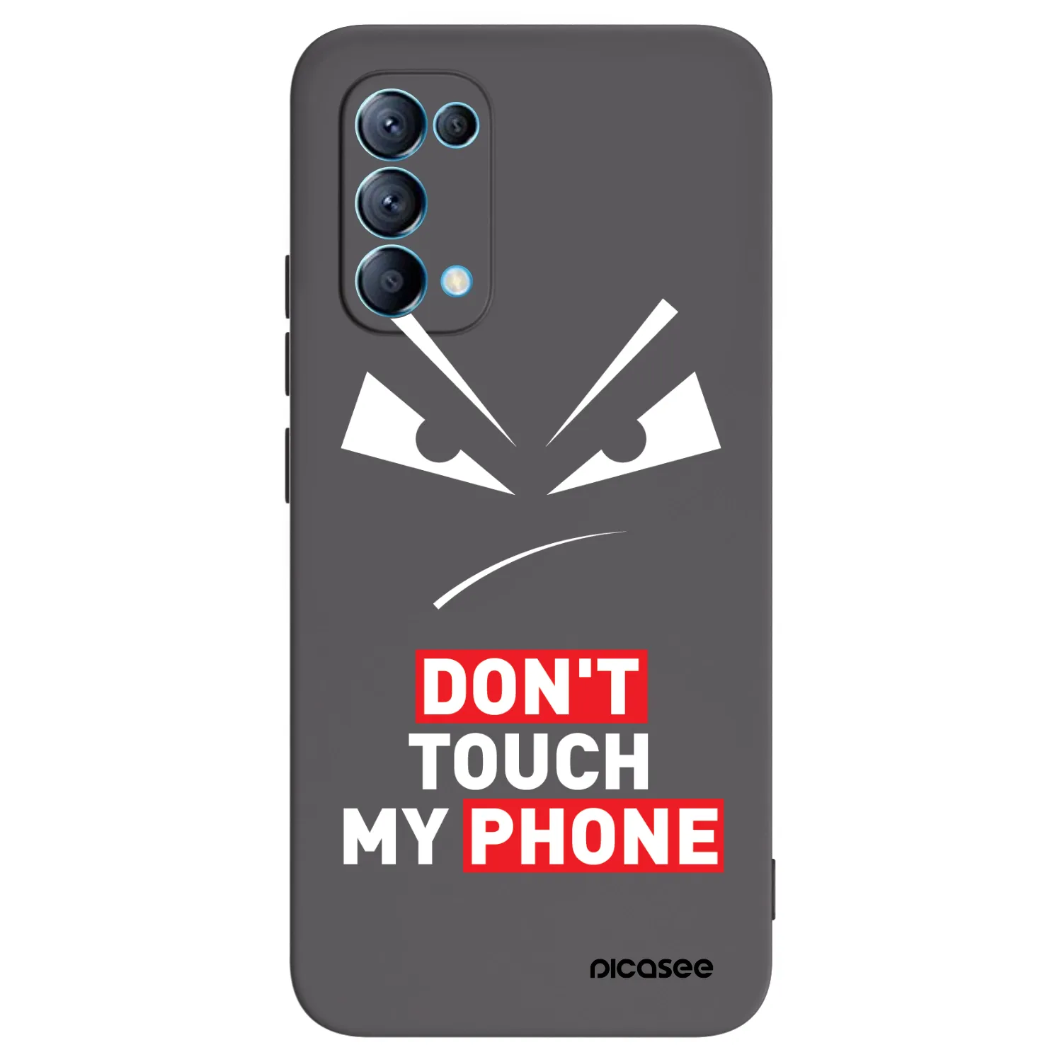 Picasee fekete szilikon tok az alábbi mobiltelefonokra OPPO Reno 5 5G - Evil Eye - Transparent