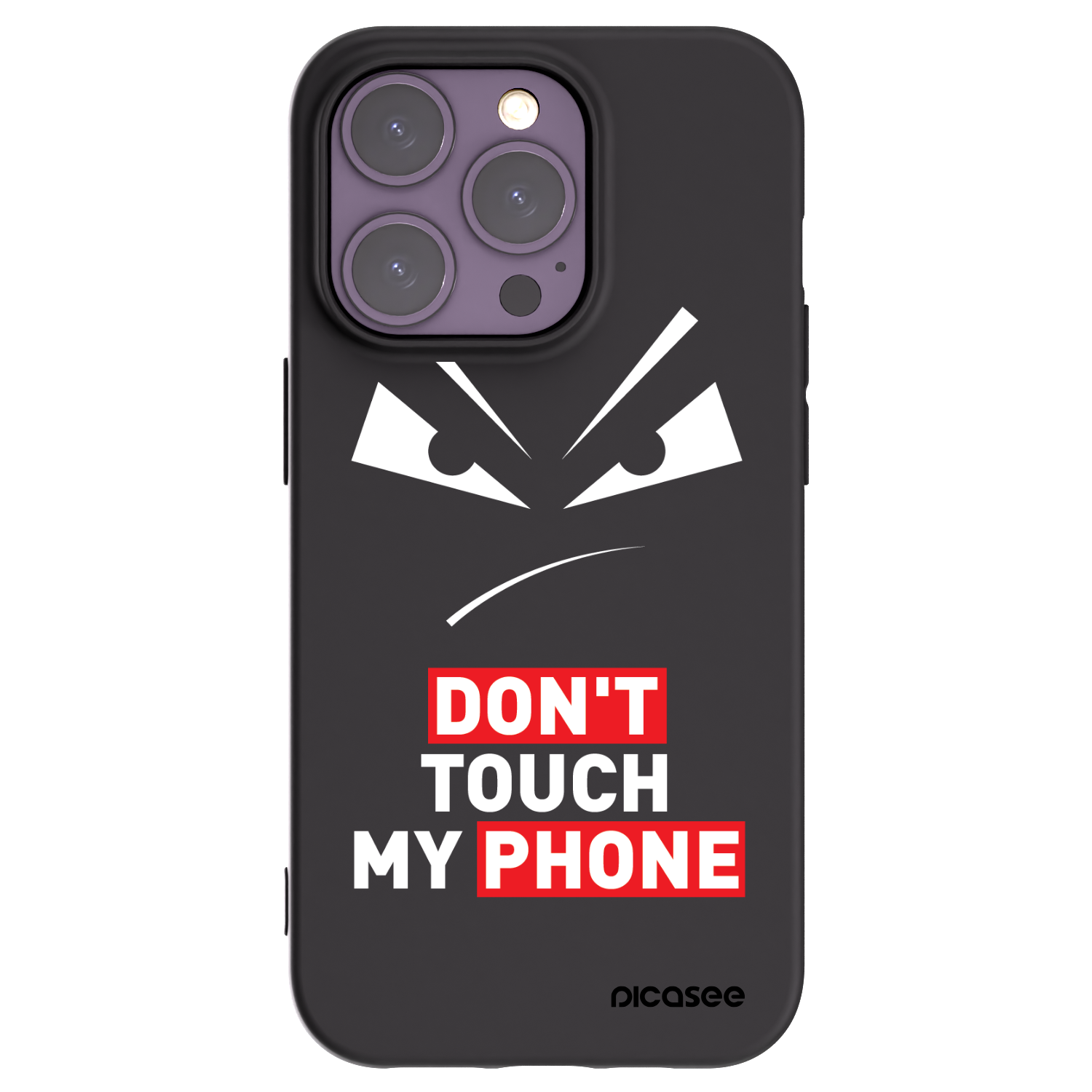 Picasee fekete szilikon tok az alábbi mobiltelefonokra Apple iPhone 14 Pro - Evil Eye - Transparent