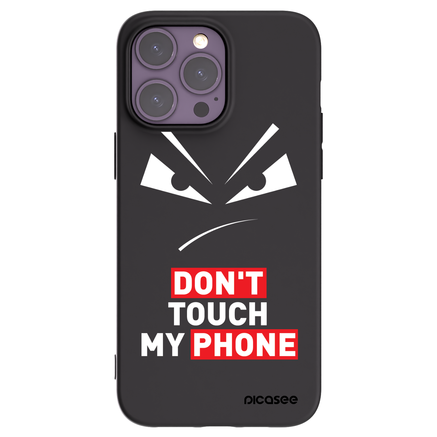 Picasee fekete szilikon tok az alábbi mobiltelefonokra Apple iPhone 14 Pro Max - Evil Eye - Transparent