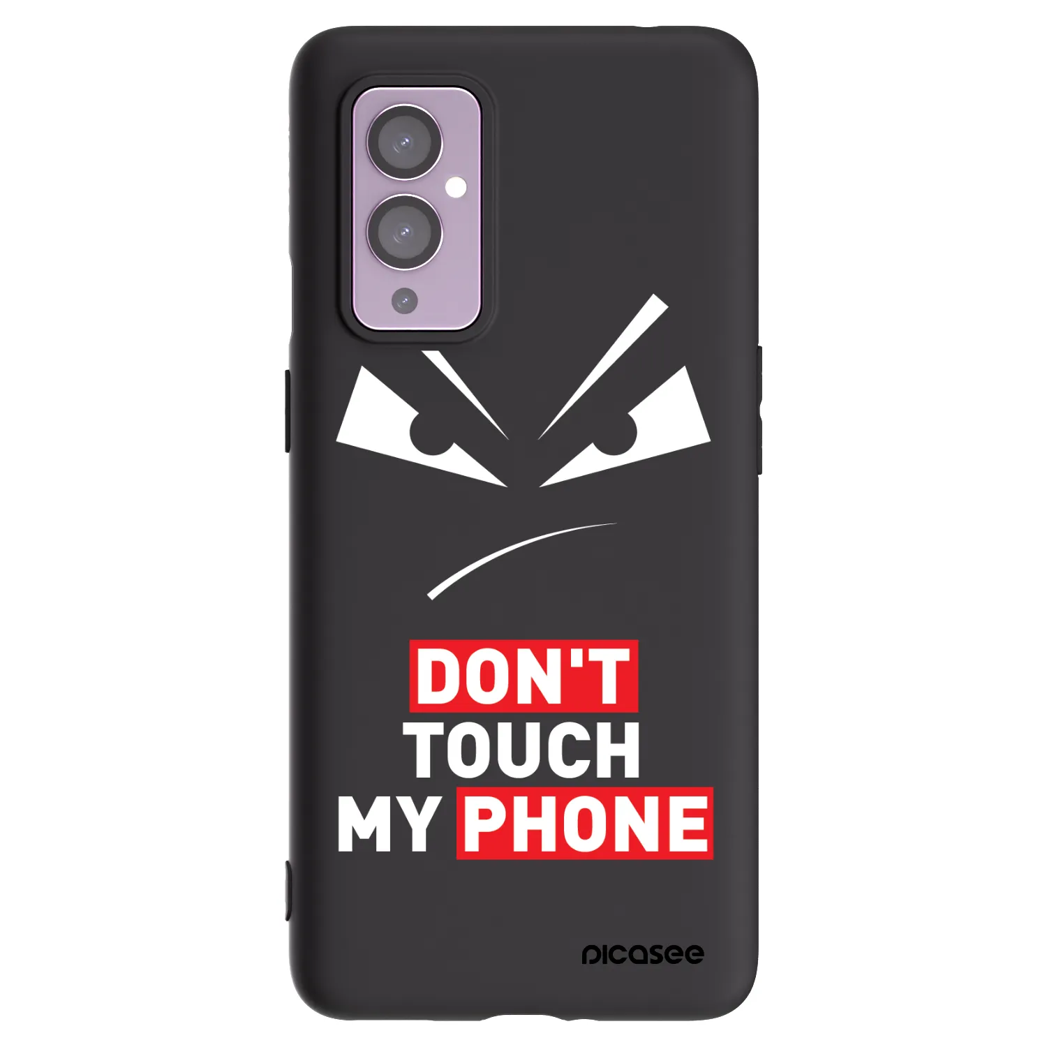 Picasee fekete szilikon tok az alábbi mobiltelefonokra OnePlus 9 - Evil Eye - Transparent