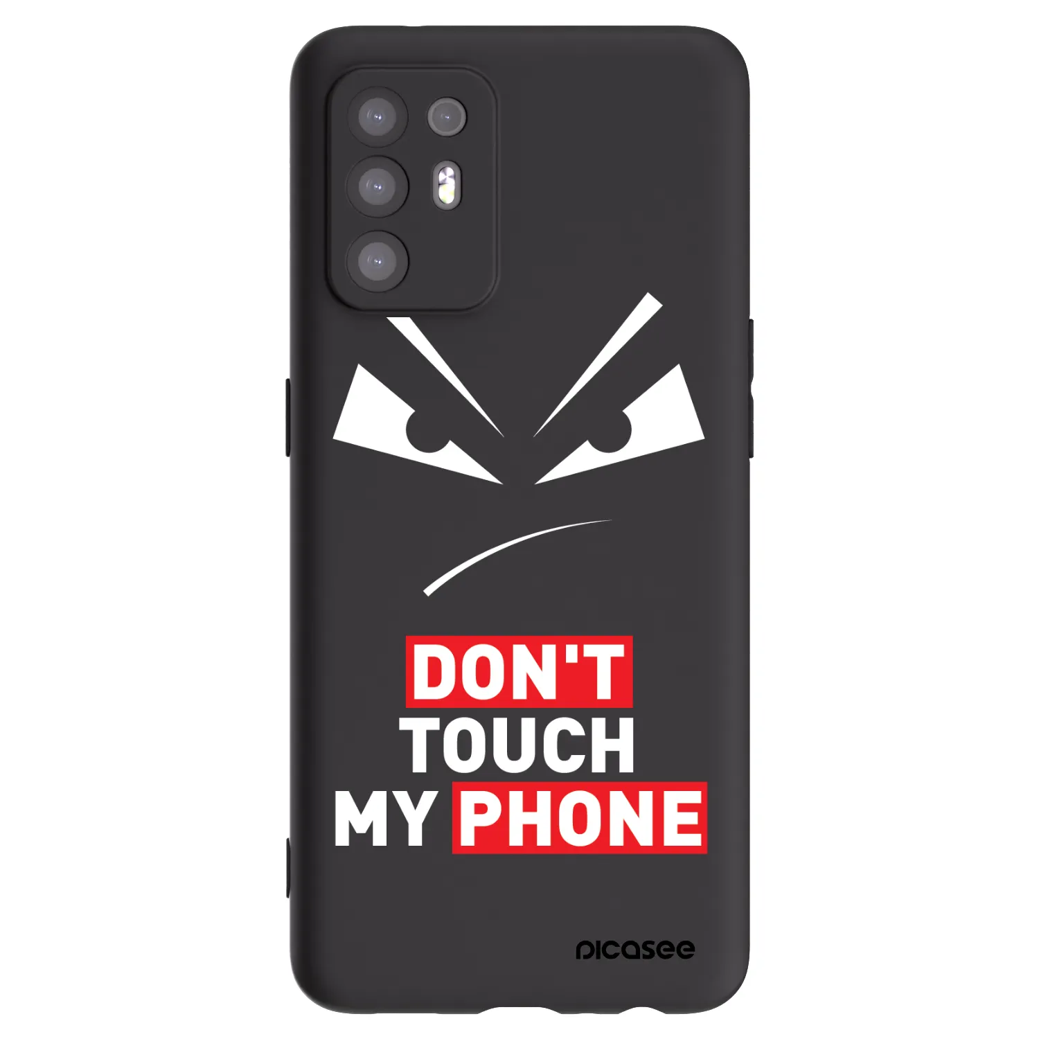 Picasee fekete szilikon tok az alábbi mobiltelefonokra OPPO A94 5G - Evil Eye - Transparent