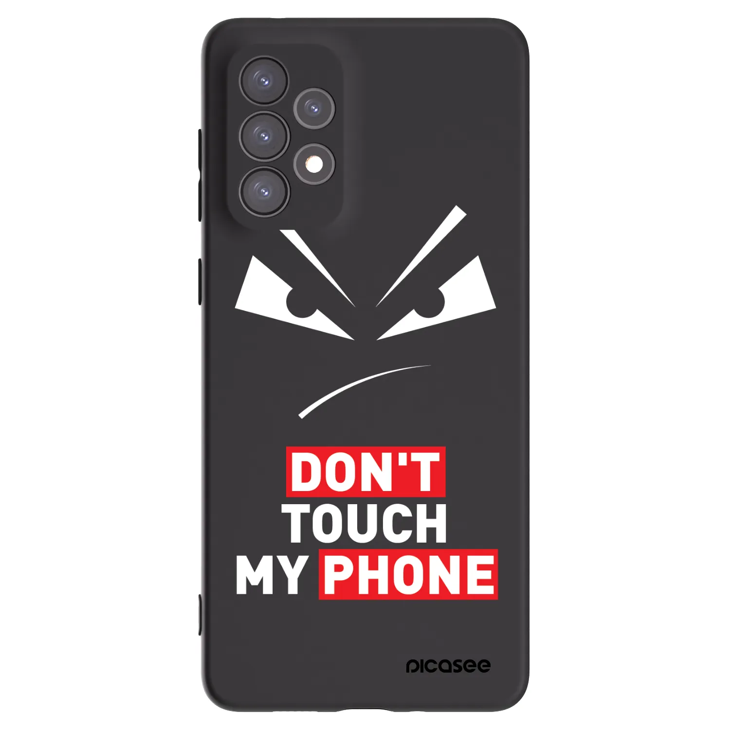 Picasee fekete szilikon tok az alábbi mobiltelefonokra Samsung Galaxy A73 5G - Evil Eye - Transparent