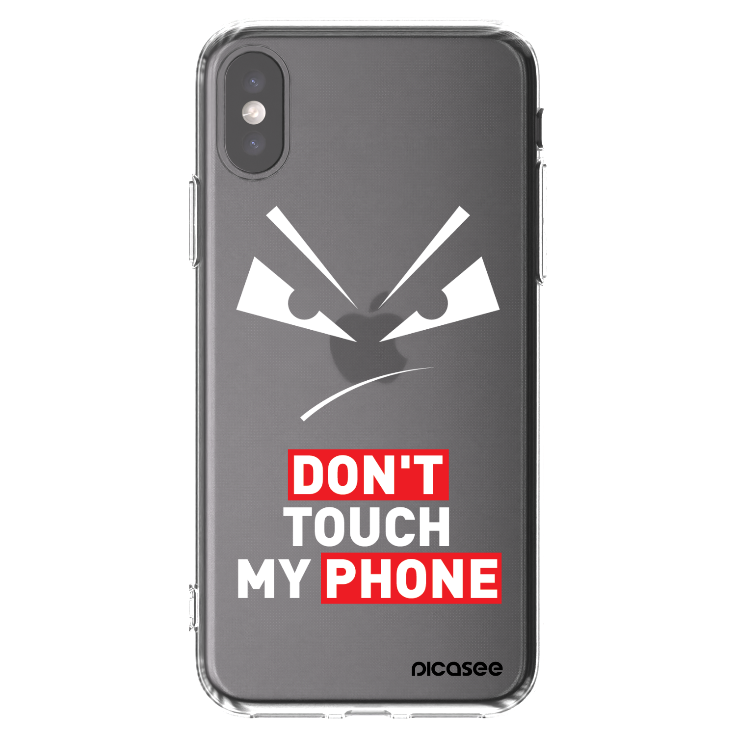 Picasee átlátszó szilikon tok az alábbi mobiltelefonokra Apple iPhone X/XS - Evil Eye - Transparent