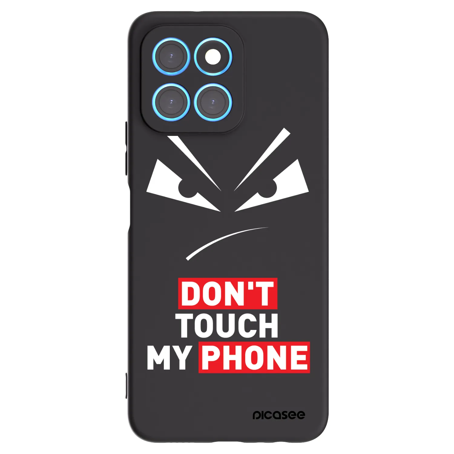 Picasee fekete szilikon tok az alábbi mobiltelefonokra Honor X6 - Evil Eye - Transparent