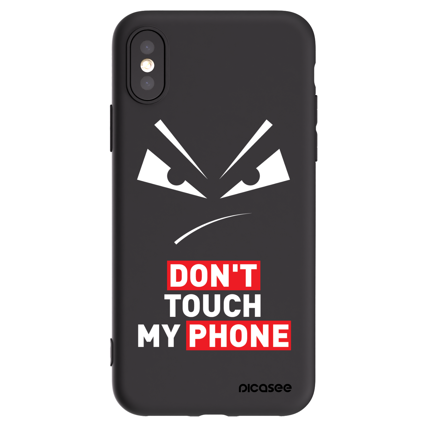 Picasee fekete szilikon tok az alábbi mobiltelefonokra Apple iPhone X/XS - Evil Eye - Transparent