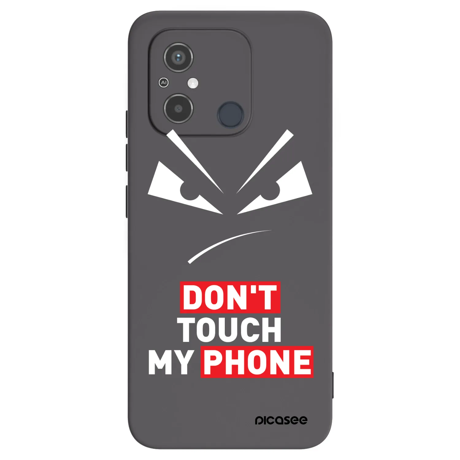 Picasee fekete szilikon tok az alábbi mobiltelefonokra Xiaomi Redmi 12C - Evil Eye - Transparent